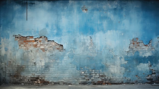 cracked blue distressed photo