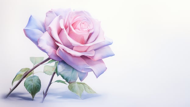 delicate water color rose photo
