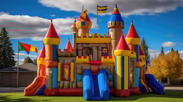 children bouncy house photo