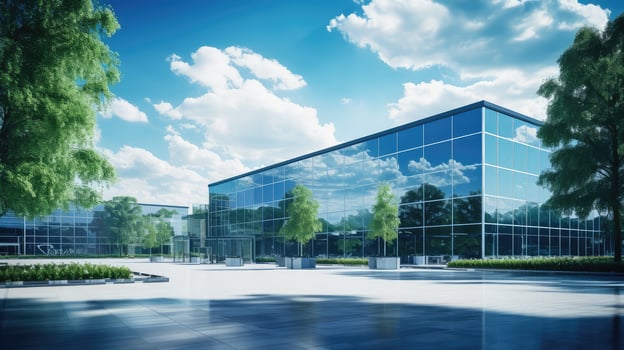 modern office building background photo