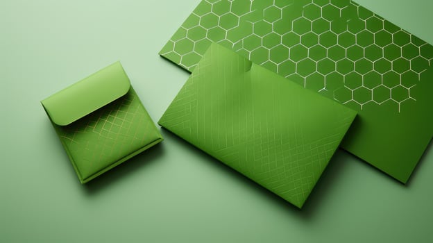 geometric honeycomb pattern green photo