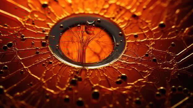 cell science background orange photo