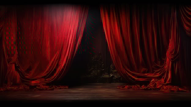 dramatic red theatre curtain photo