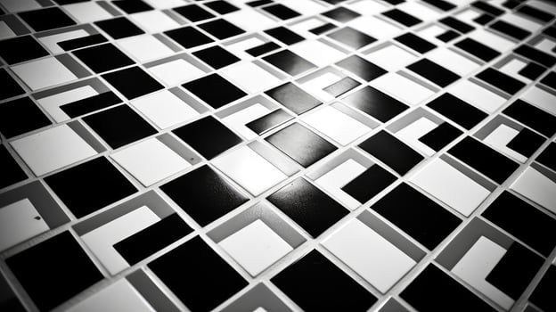 contrast mosaic black and white photo