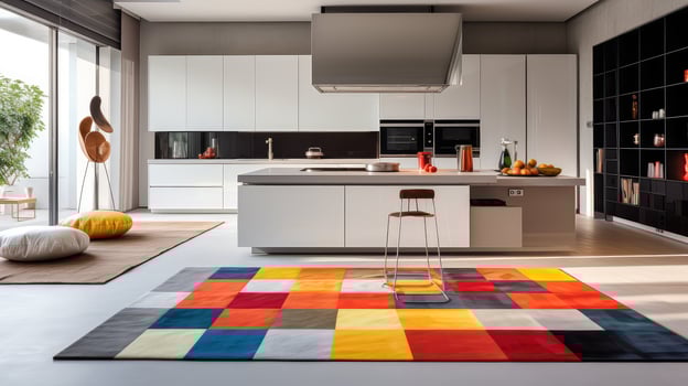modern kitchens with rugs photo