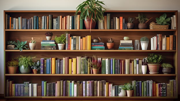 display books shelf photo