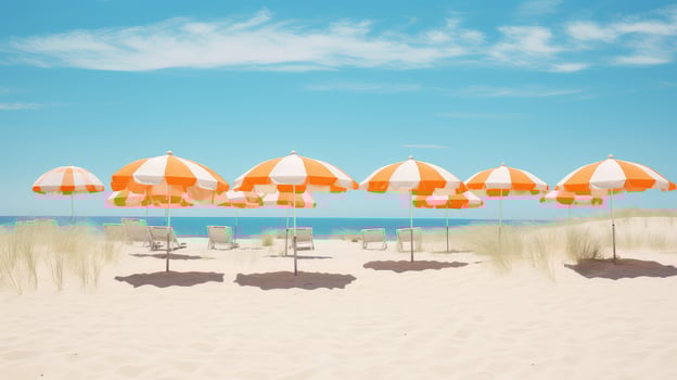 dunes orange and light blue photo