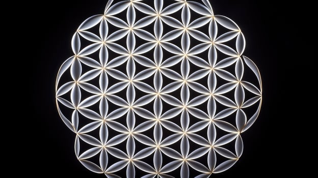 flower sacred geometry white photo