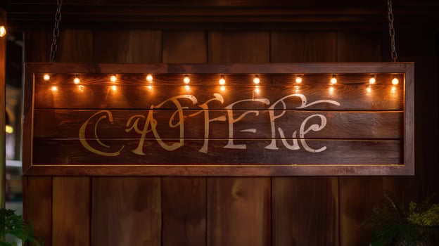carved wood plank sign photo