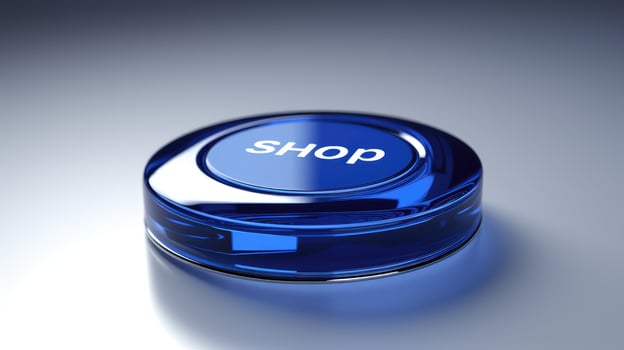 design blue website button photo