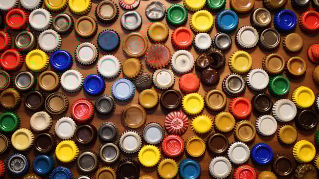 colorful beer bottlecap photo