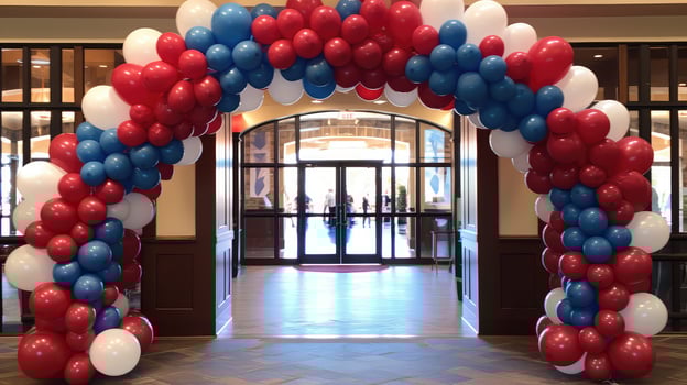 gr red and blue balloons photo