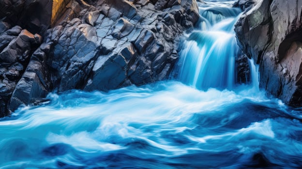 cliff blue water abstract photo
