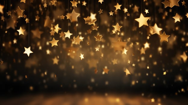 twinkling gold star background photo