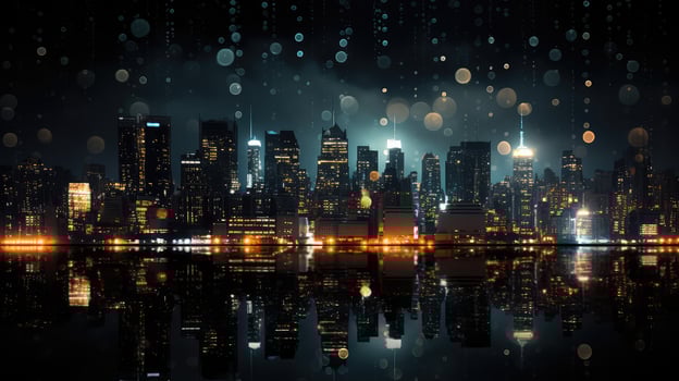 night bokeh black background photo