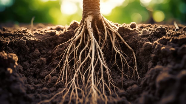anchor plants in dirt photo