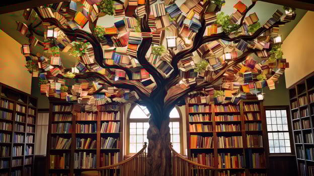 creative book tree photo