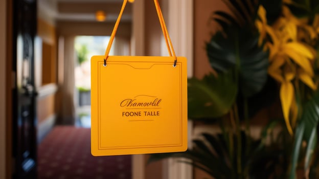 message hotel door hanger photo