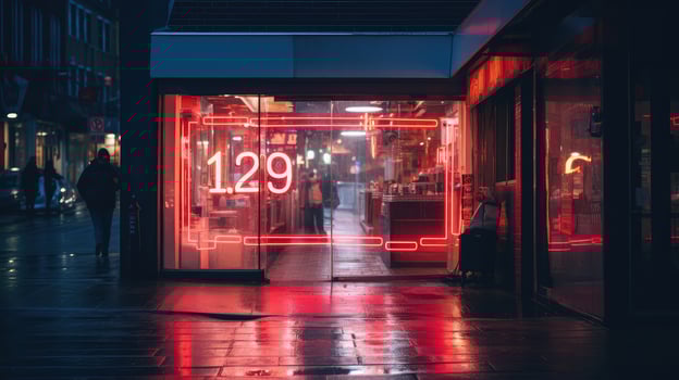 light red neon sign photo