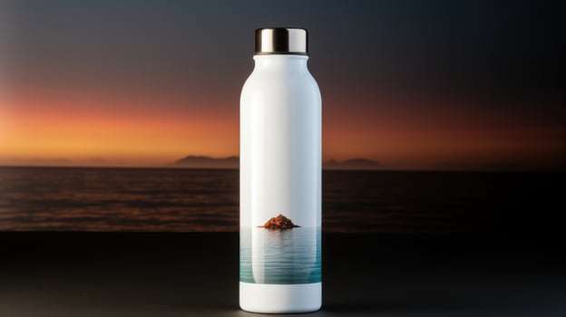 lightweight water bottle white background photo