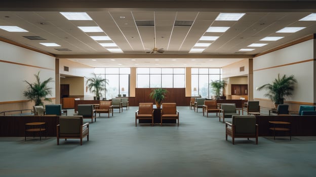 sterile empty office building photo