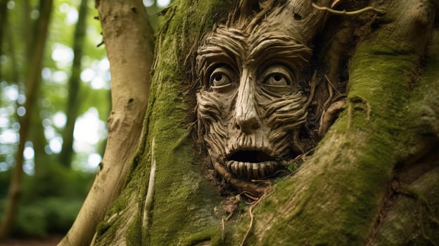 woodland tree with face photo