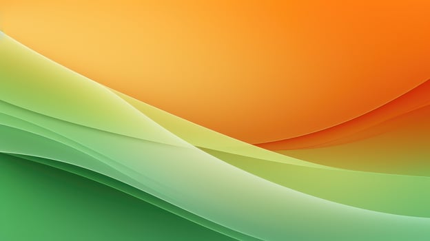 calming green and orange background photo