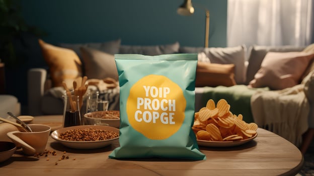 packaging chip bag mockup photo