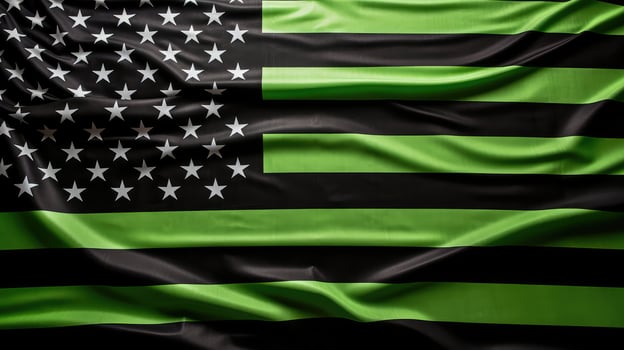 federal thin green line flag photo