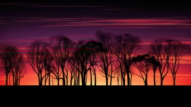 mystery silhouettes trees photo