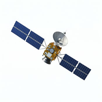 An illustration of a satellite in space photo