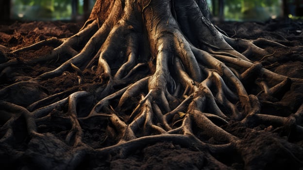 absorption underground tree roots photo