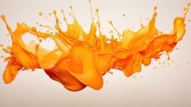 cascading orange paint splash photo