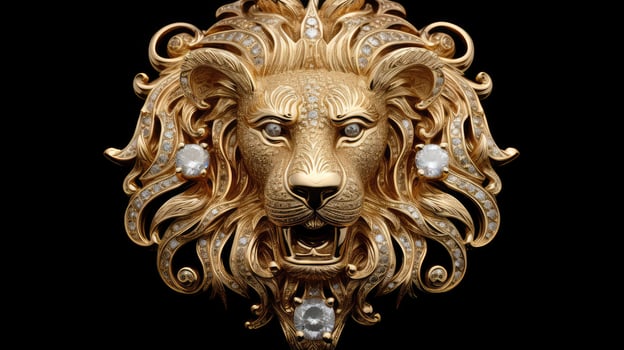 pendant gold lion photo