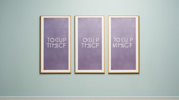 display frame wall mockup photo