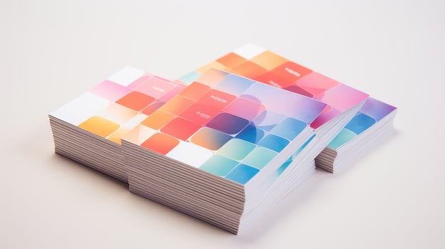 geometric water color business cards photo