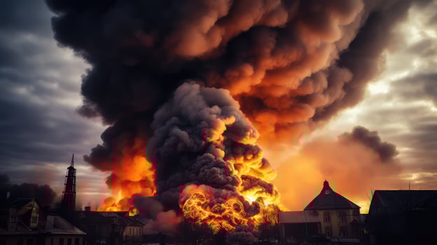 embers smoke and fire photo