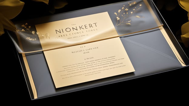 chic gold invitation photo
