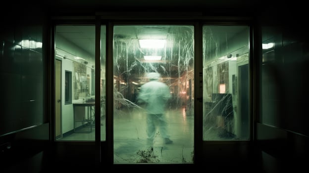 glass hospital door photo