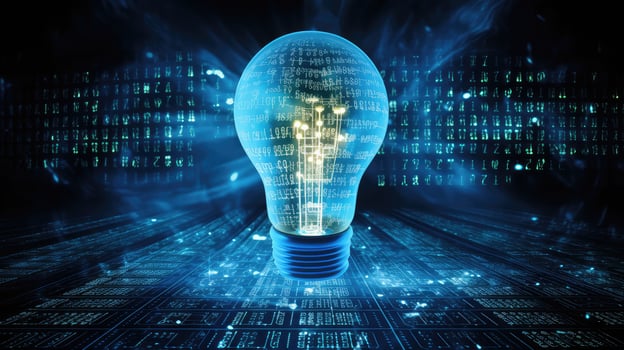 digital light bulb data photo