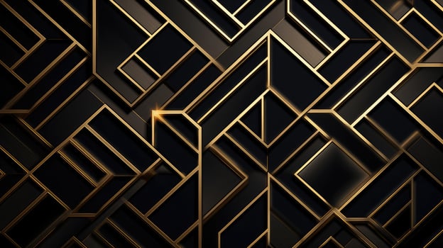 geometric black and gold design photo