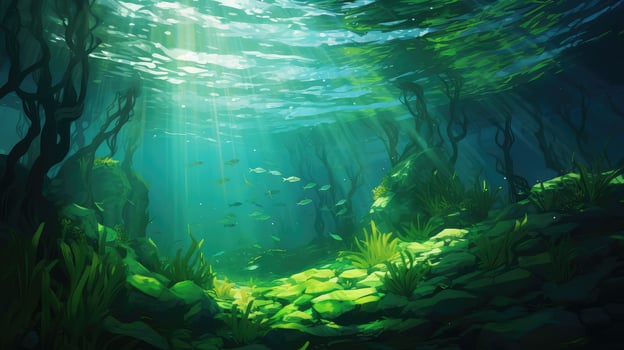 marine underwater green photo