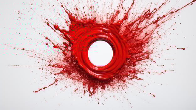 circular paint splash red photo