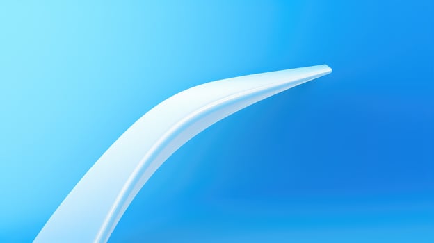 blue white curved arrow photo