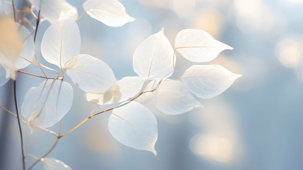 translucent white leaves photo