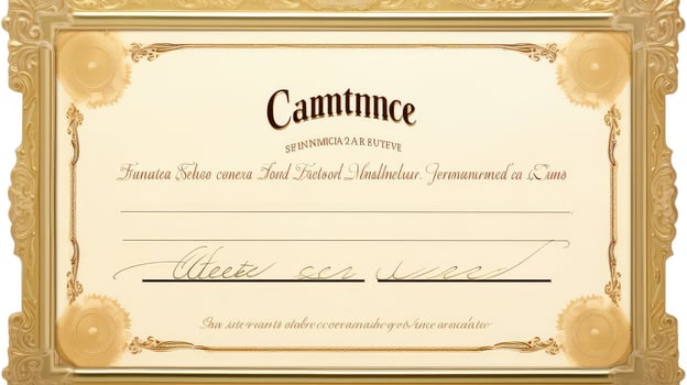 paper gold certificate border photo