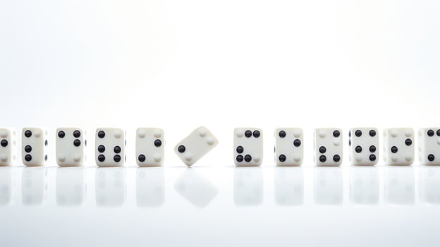 effect dominoes white background photo