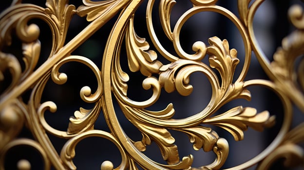 elegant gold scroll design photo