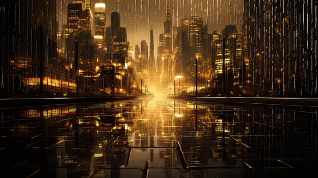 reflecting gold rain photo
