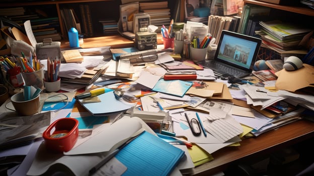 desk office close photo